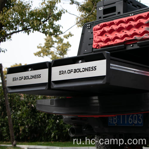 Алюминиевые ящики для хранения кровати грузовика, двойные ящики